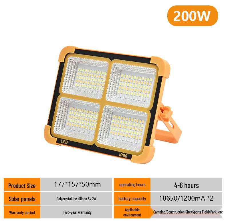Ultra-Bright High-Power LED Solar Floodlight for Outdoor Home and Yard Lighting