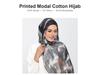 Printed Modal Cotton Hijab 70x180cm Soft Lightweight Long Scarf for Women