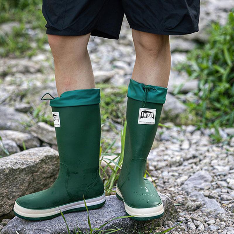 Rain Shoes Men and Women Wear Fashionable Waterproof and Non-slip Rain Boots Thickened and Versatile Outdoor Velvet Glue Shoes