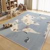 Children's Cartoon Velvet Rug - Absorbent, Non-Slip Floor Mat for Living Room and Bedroom