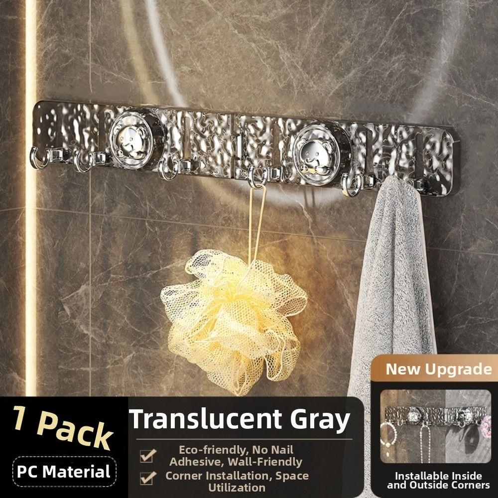 Punch-Free Wall Mounted Row Hook Waterproof Door Back Clothes Hook Sundries Storage Hook  Dormitory