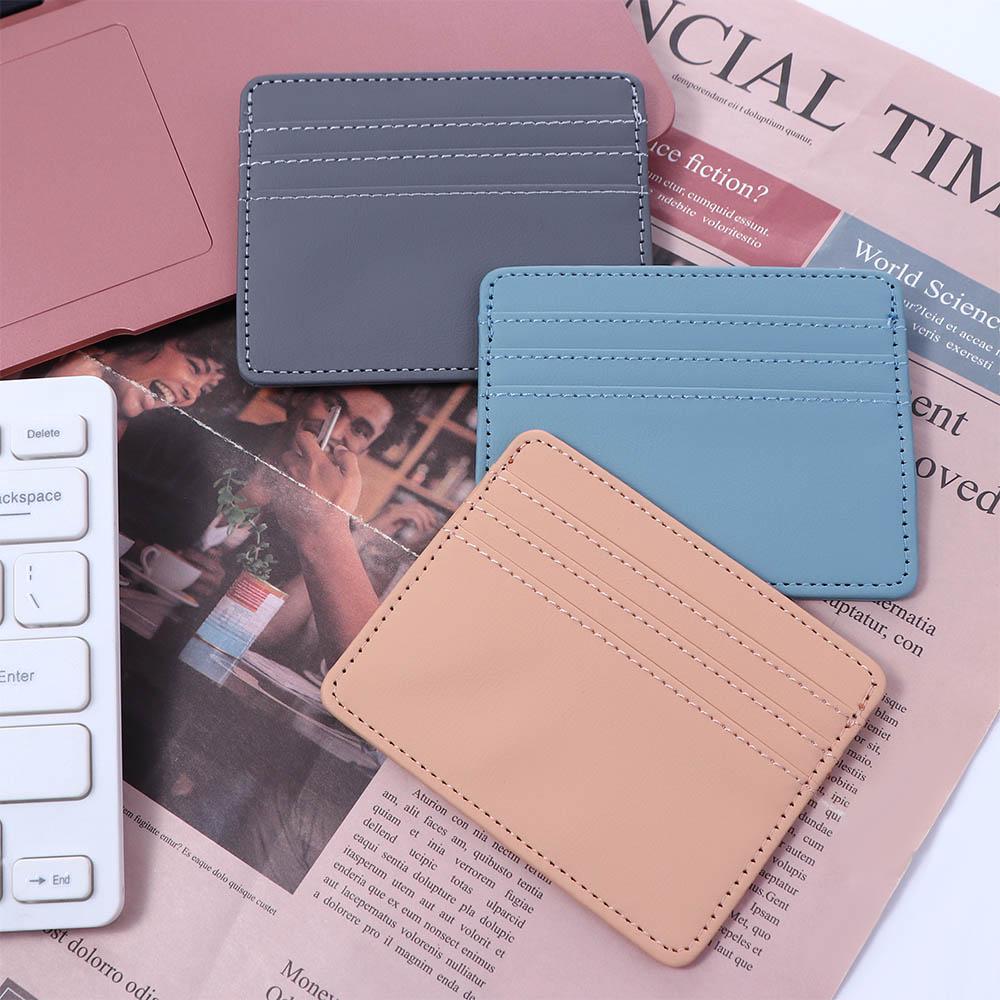 Credit Card ID Card Women Men Short Wallet Multi Slot Card Holder Slim Billfold Short Purse