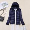 Autumn and winter new women's hooded light down jacket short casual thin down jacket large size winter clothing
