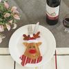 3Pcs Christmas Tableware Holders Multifunctional Mini Eco-Friendly Covers Reusable Decorative Bags for Party Dinner
