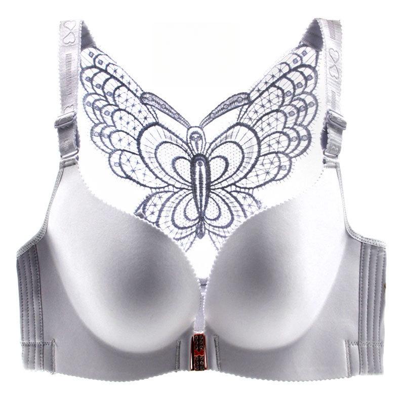 Front Button Bra for Women Without Steel Rims Plus Size Bra Gathered and Adjusted Beautiful Back No Trace Thin and Sexy Lingerie