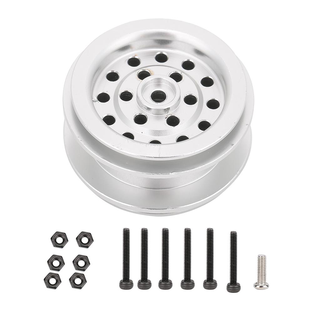 Metal Remote Control Toy Car Wheel Hub Accessory Parts Fit for 1 16 RC CarSilver 1pcs
