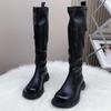 High Boots Women's Flats Platform Knee High Shoes  Winter Designer Motorcycle Boots New Trend Fashion Gothic Mujer De Botas