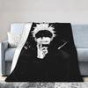 Satoru Gojo Flannel Blankets Jujutsu Kaisen Anime Manga JJK Throw Blankets for Bed Sofa Couch Bedspread,