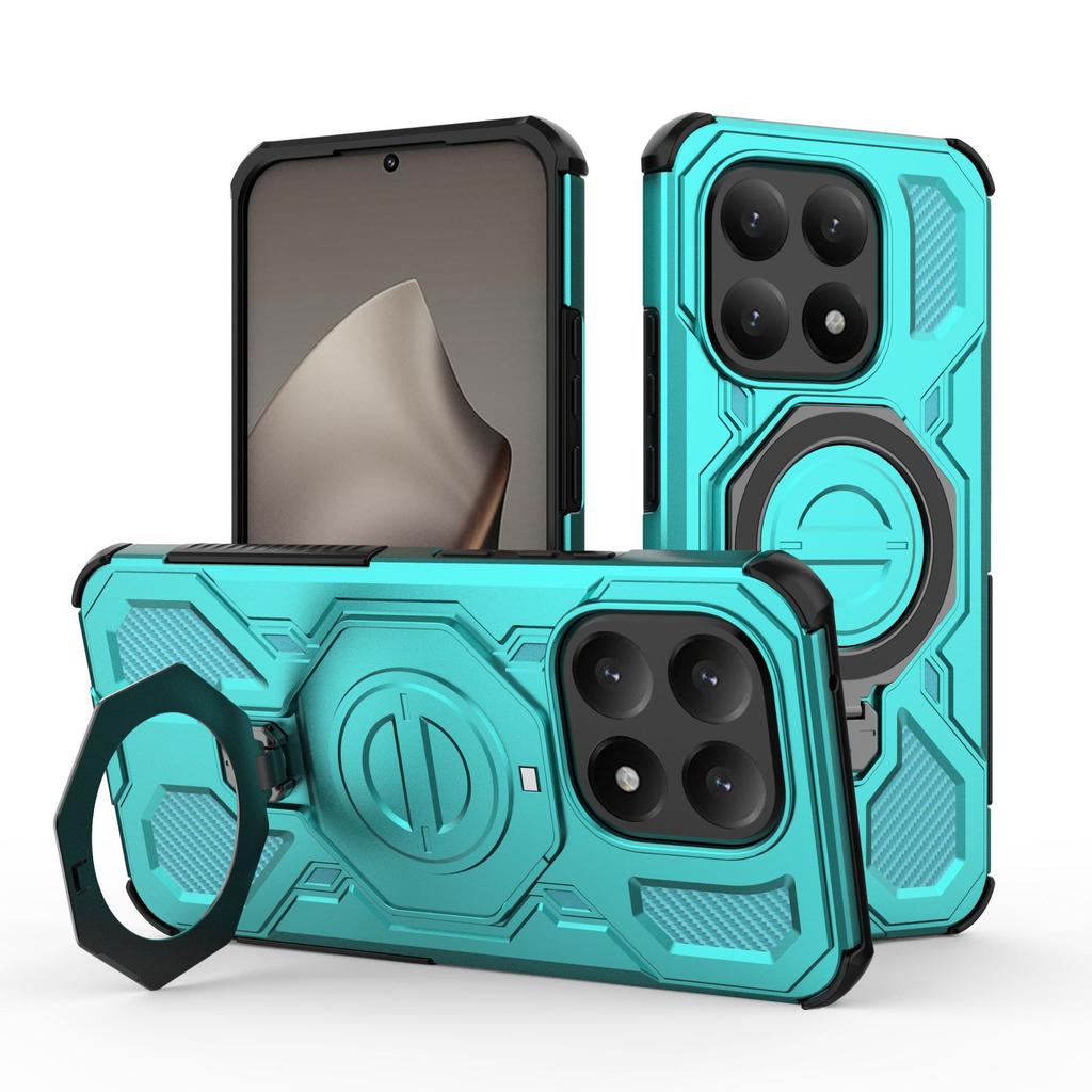 Xiaomi 15T Magnetic Ring Case 360° Rotatable [Military-Grade Drop Protection] + Metal Plate for MagSafe Phone Case