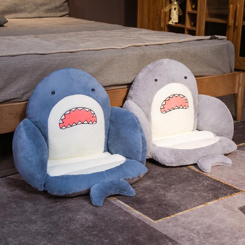 Adorable Shark Cartoon Design Plush Seat Cushion For School And Use Offices