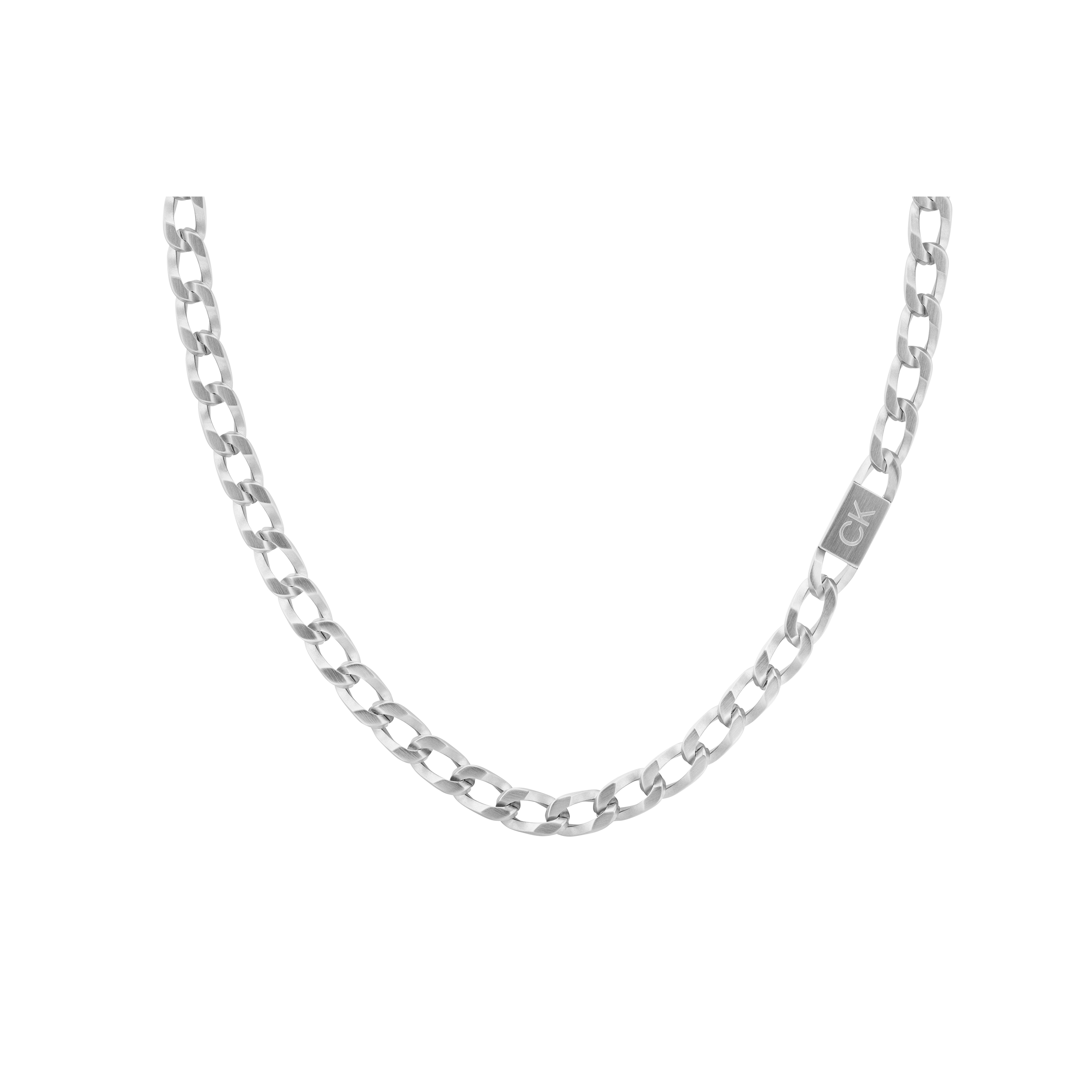 

Calvin Klein CK Pioneer Series Metal Style Cuban Link Limited Stainless Steel Necklace Men necklace 35000251 Regular Box