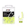 50pcs/box Anti-rust Barbed Fishing Hooks With Barb Fluorescence Hook  Sea Fishing Tackle