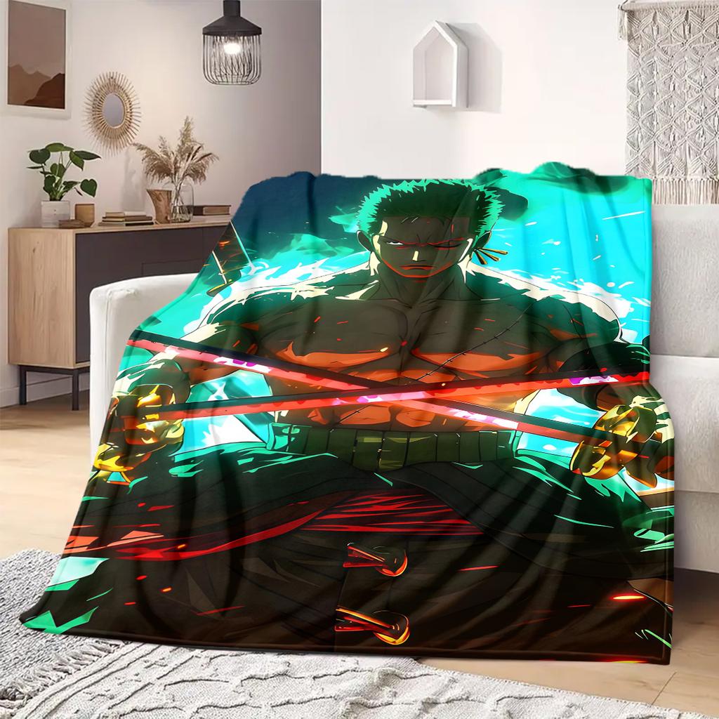 Roronoa Zoro Print Blanket Warm Comfortable Flannel Blanket Suitable for Bedrooms,Sofas, Beds,Chairs,Travel -QIAO128