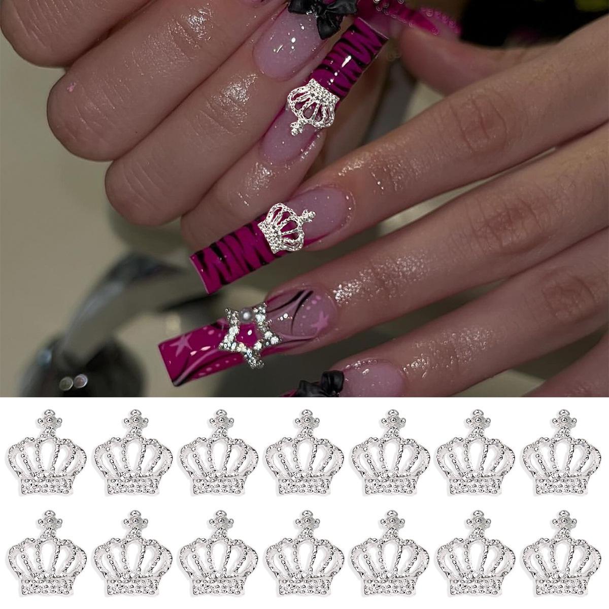 

Украшения для ногтей с бриллиантами, подвеска в виде звезды, трехмерные полые, сохраняющие цвет, гальванические, сделай сам, аксессуары для ногтей из сплава