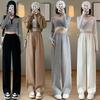 Maternity Banana Pants: 2024 Spring/Autumn Drapey, Floor-Length, Wide-Leg Sweatpants for Active Moms