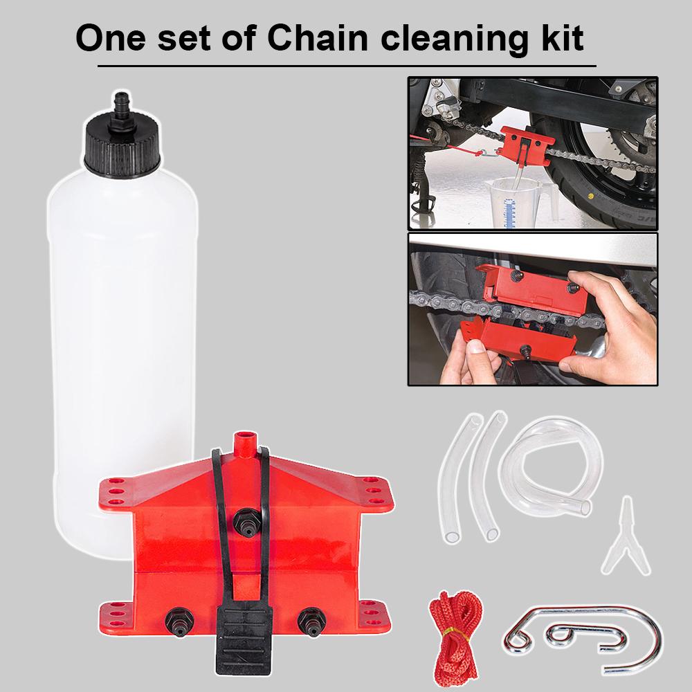 Motorcycle Chain Cleaning Machine Kit Brush Gear Cleaner Tool For Motorbike Chains Lube Device Lubricating Accessory
