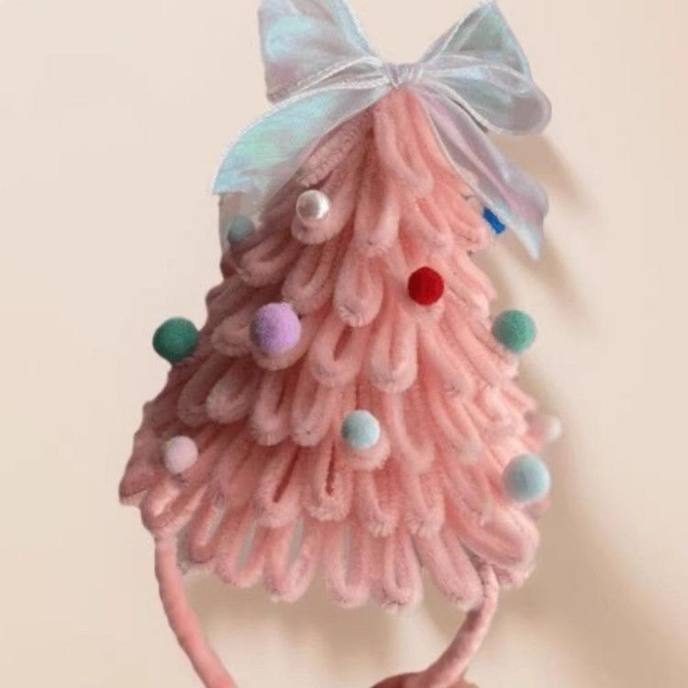 

Christmas Tree Twisting Stick Headband Material Twisted Christmas Tree Hair Hoop Material Daily Style 4