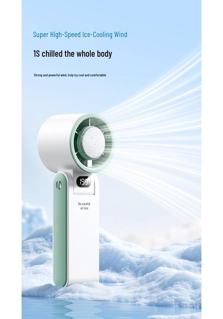 Turbo High-Speed Portable Handheld Fan with USB Charging & 199 Gear Digital Display