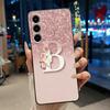 Case For ZTE Blade V80 Max/Nubia V80 Max Jelly Black Anti-scratch Soft Casing Beautiful Initial Letter With Flower Pattern Shell