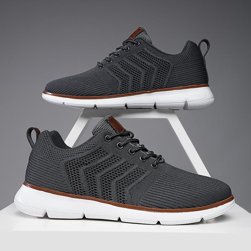 

Large size men s shoes flying mesh shoes casual sports shoes men s travel shoes new running shoes 48 темно-сірий