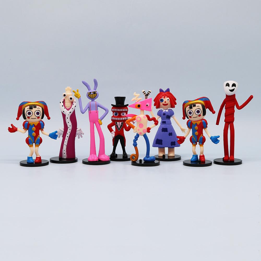 Cute The Amazing Digital Circus Figure Set 7Pcs 10.2cm Cartoon Character PVC Model Toys Desktop Decor Kids Gift Game Peripheral Collectible Statue