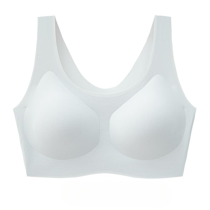 Fitness Sports Bra Summer Ultra Thin Ice Silk Traceless Bra Women's Breathable One Piece Tank Top Bra