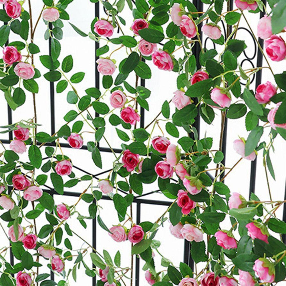 54/60 Heads Fake Rose Flowers Vine Real Touch Decoration Bouquet Artificial Flower  Balcony Decor