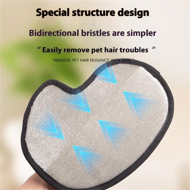 Reusable Pet Grooming Glove Double Side Hair Remover Brush Removes Shedding Hair for Dog Cats Grooming Supply