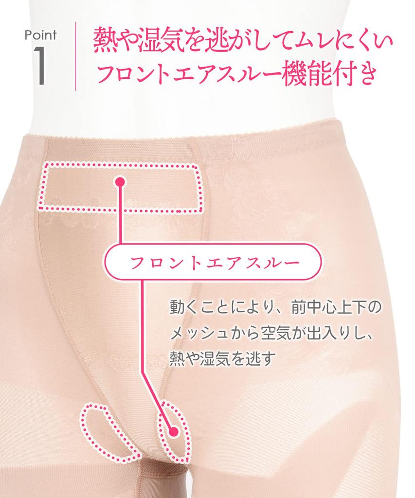 Slimming Girdle Cinnamon Size for Walking and Exercising Wing/Wacoal Women's Full-Length Pants, KQ0823, Brown, 76,