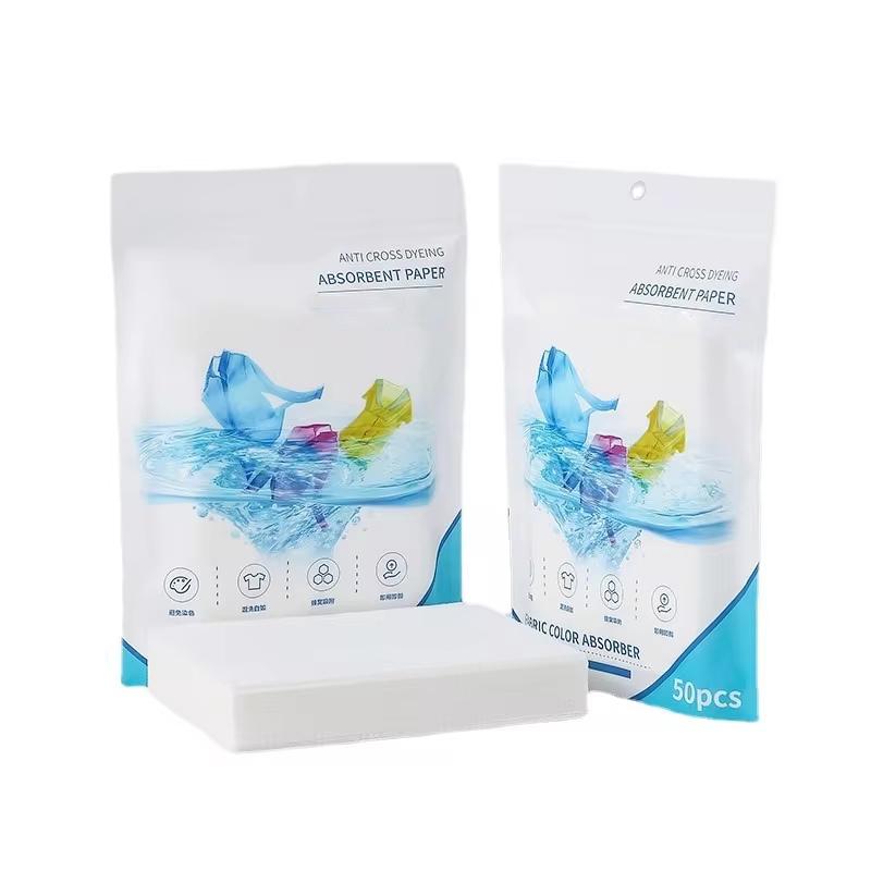 

50 шт./пакет Таблетки для стирки Бумага для стирки Простыни для белья против пятен Антистресс Смешивание цветов Впитывание Аксессуары для стирки