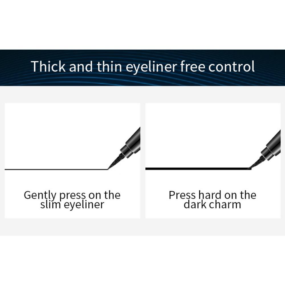 QIC Membrane Blue Eye Pen Fast Dry Black Holding Makeup, Waterproof Sweat Eyeliner