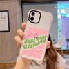 Spring Doodle Pink Flower Phone Case Suitable for iPhone 17 Full-Coverage Transparent Apple 16pm Women's Protective Case