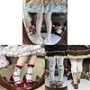 Strawberry Bear Lolita Cotton Stockings With Cartoon Pattern For Youth Fashion