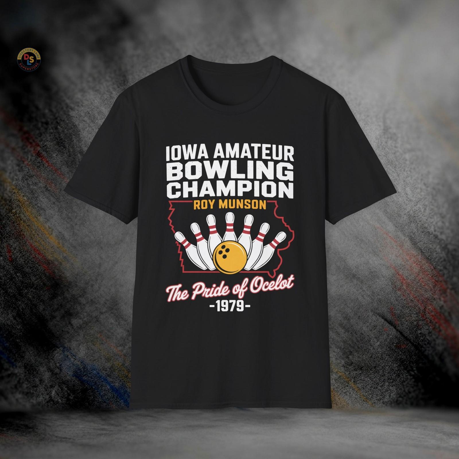 Roy Munson Iowa Bowling Champion Kingpin T-Shirt | Softstyle Tee M