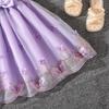 Rochii noi de vară pentru fete 2025 Dulci fluturi plasă floare 3d fără mâneci rochii de prințesă pentru copii