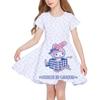 Summer New Girls Short-Sleeved Dress Hello Kitty 3D Printed Children's Fishtail Skirt Casual