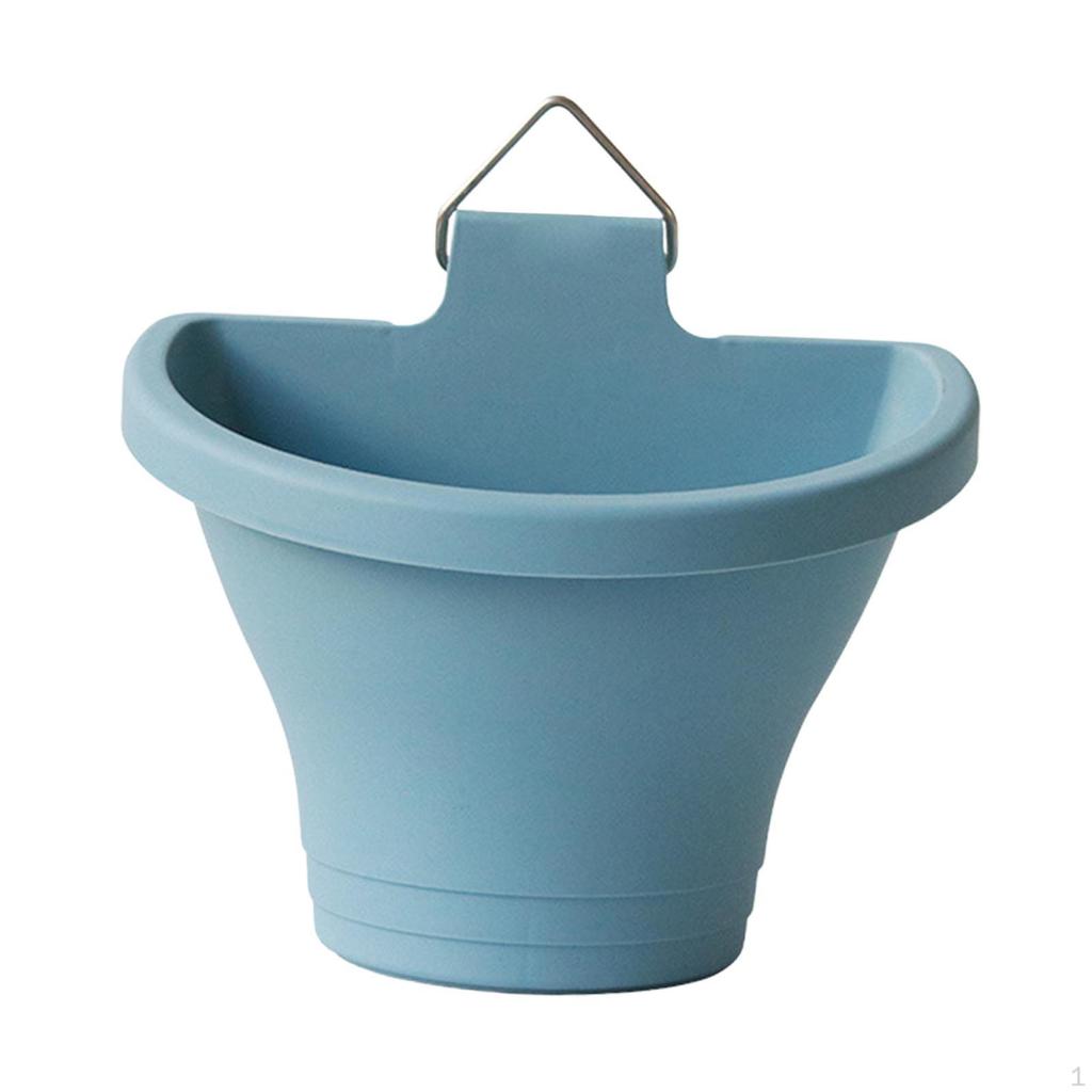 Elegant Hängande Blomkruka med Dräneringssystem - Modern Väggdekoration för Trädgårdar
