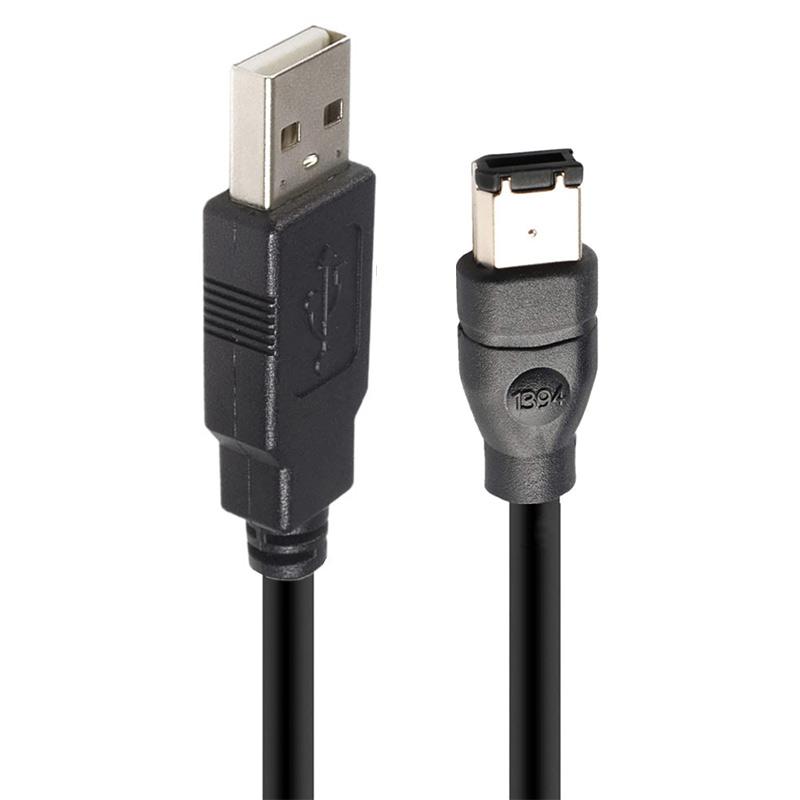 

JUNSUNMAY 1.8м Firewire IEEE 1394 6-контактний штекер до USB 2.0 штекер адаптер-перехідник кабель As Shown A