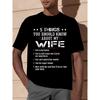 Lustiges Ehemann-Geschenk - "5 Dinge über meine Frau" Ehe-Humor T-Shirt - Schwarz mit kräftigem weißem Text - Atmungsaktives Gewebe Regular Fit T-Shirt - Jahrestag