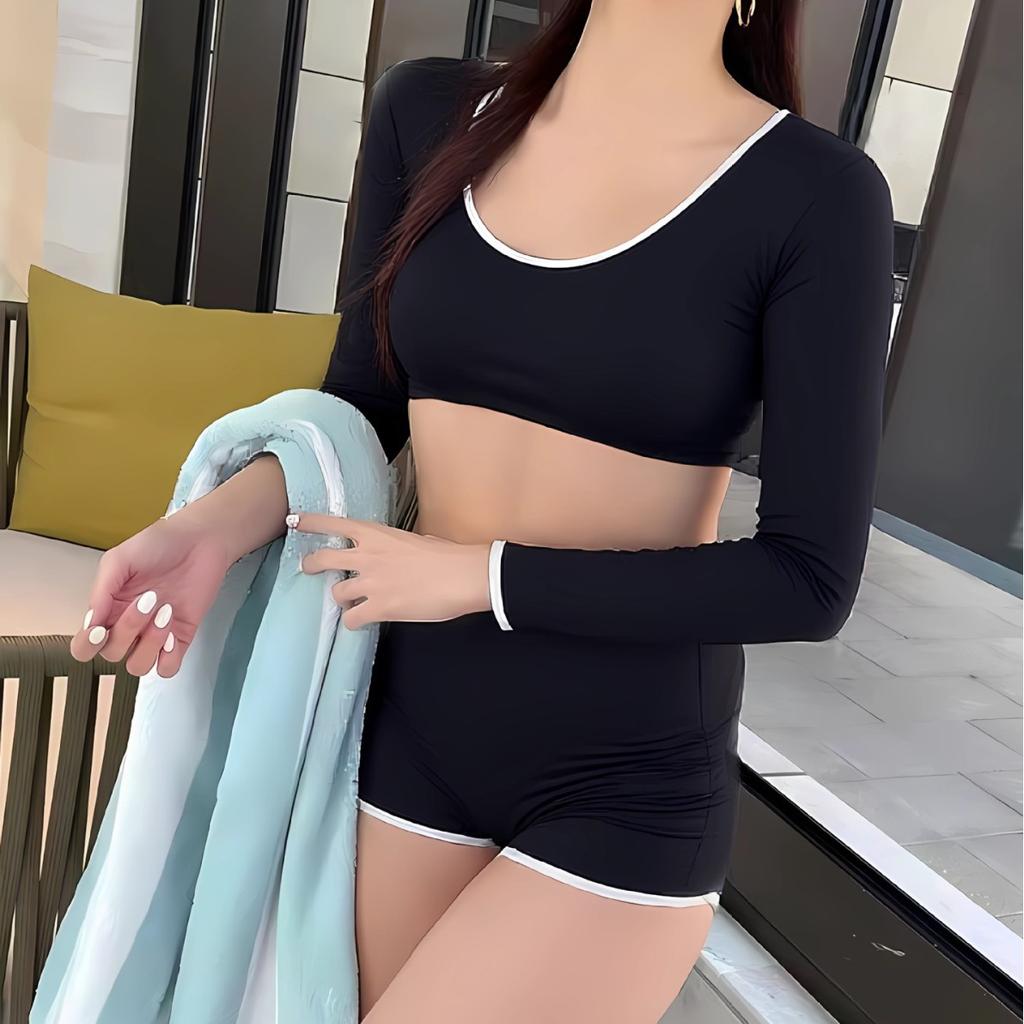 Source South East Asia Swimsuit Women's Long Sleeve Sexy Split Ins New Holiday Swimsuit
