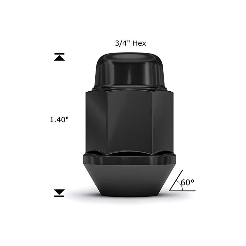35mm pulmão Porca preta m14x1.5  m12x1.5  12x1.25  Porcas de Roda 3/4" Sextavado  19mm 60 graus Porcas de Assento Cônico Cromado Acorn 10 peças