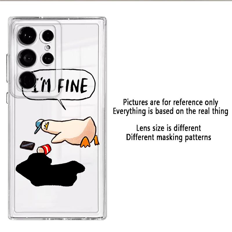 Cartoon Duck Phone Cover Case for Samsung Galaxy S26 Note 20 Ultra 10 S20 Plus S24 S22 FE S25 Edge S21 S23 Ultra