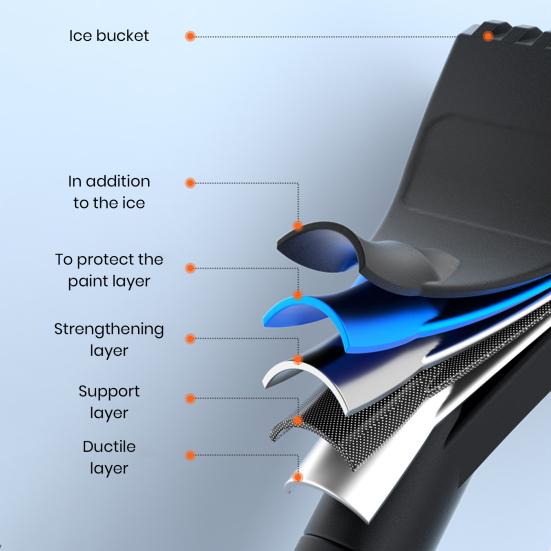 Car Snow Brush And Ice Scraper Brush Extendable Snow Shovel Ergonomic Foam Grip Snow Remove Broom for Windshield & Window Cleaning