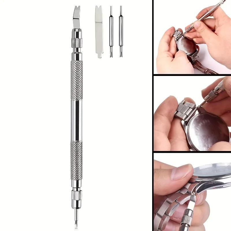 Metal Watch Prying Tool Back Cover Opener Strap Replacement Band Link Pins Remover Watchmaker Repair Kit