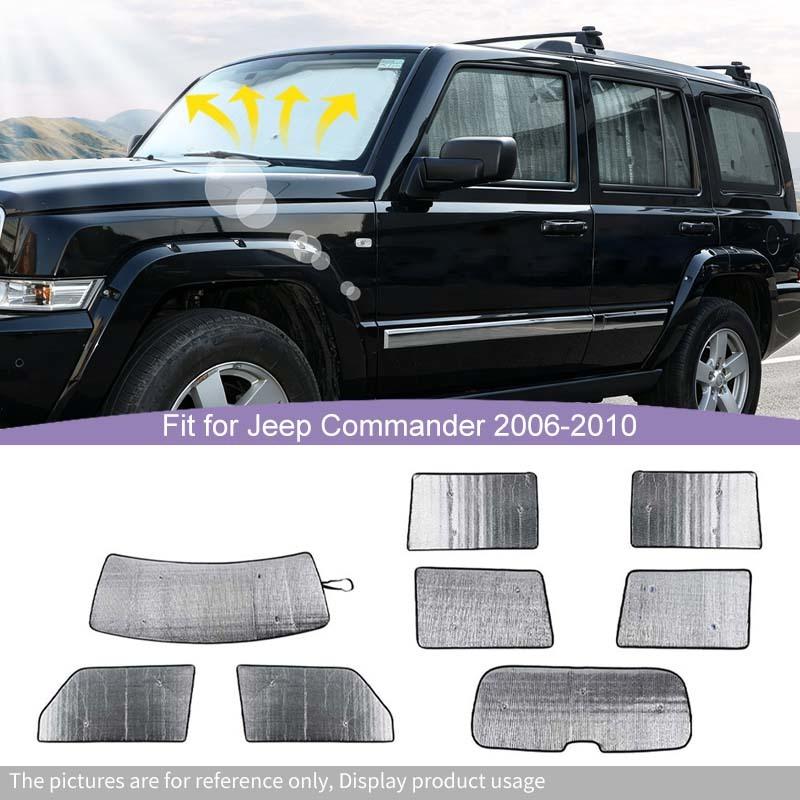 Car Windshield Sunshade Window Shade Foldable Sun Visor Cover Fit For Jeep Grand Commander 2006-2010 Car Interior Accessories,8 Pcs