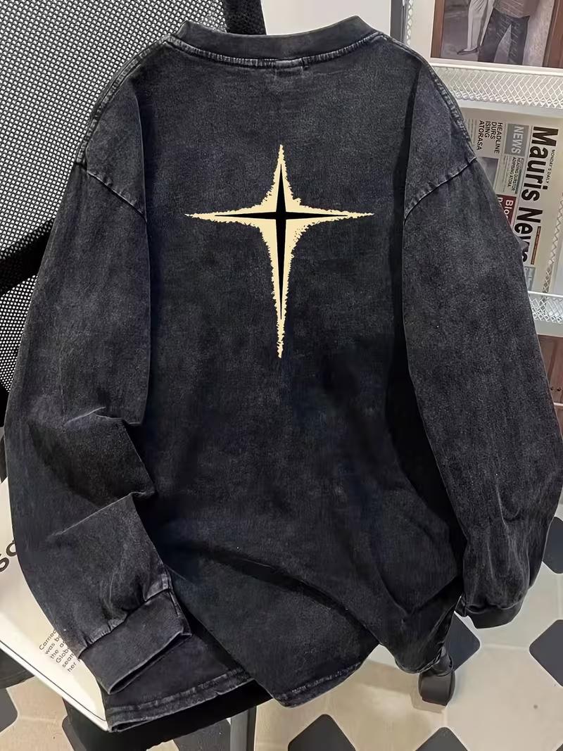 

California Los Angeles Star Funny Gym Stick Figure Graphic Acid Wash TShirt Vintage Oversized Streetwear Casual Tops For Men S