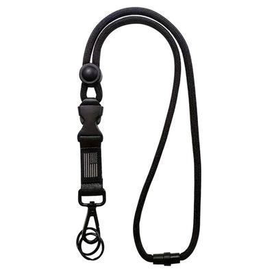 Schwarzes Abzeichen Lanyard Strapazierfähiges Nackenband Halsketten-Aufhängeseil Damen Herren