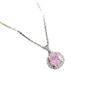 Elegante Dames Ronde Ketting met Smaragd Hartvormige Hanger, Koperen Micro-Inleg Zirkonia, Roestvrij Staal – Stijlvolle en Veelzijdige Sieraden.