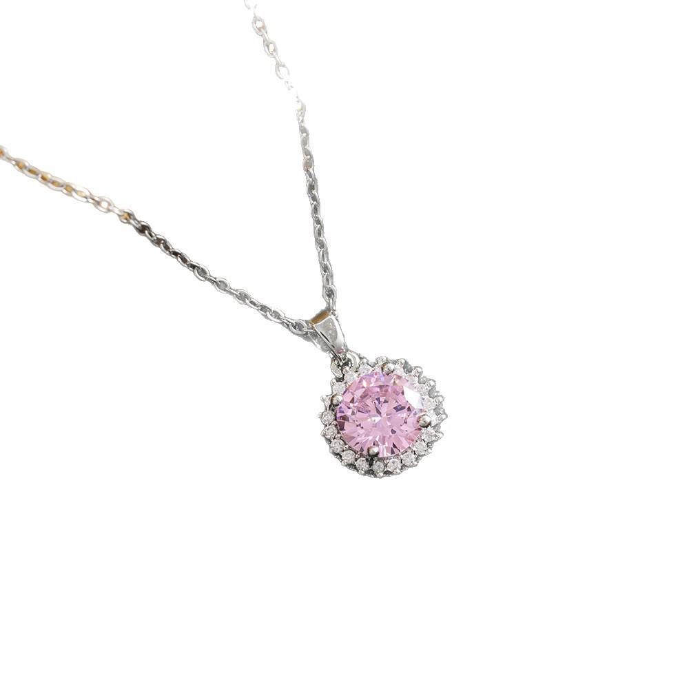 Elegante Dames Ronde Ketting met Smaragd Hartvormige Hanger, Koperen Micro-Inleg Zirkonia, Roestvrij Staal – Stijlvolle en Veelzijdige Sieraden.