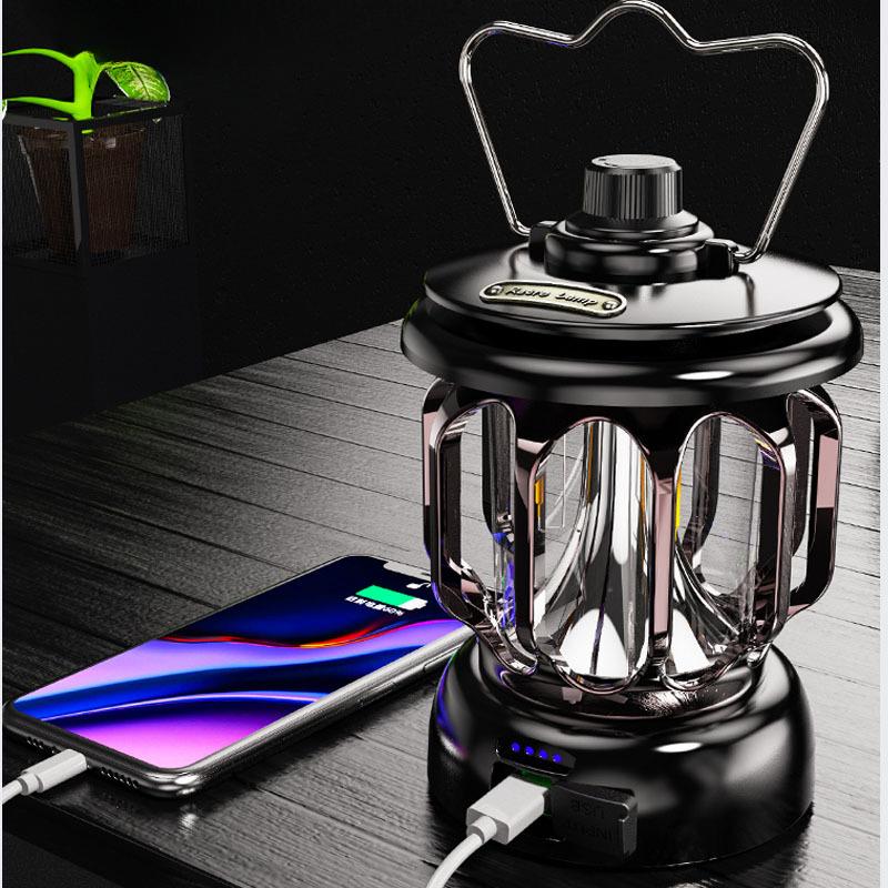 Outdoor Camping Light Led Retro Barn Lantern Portable Tent Light Usb Charging Waterproof Camping Lantern